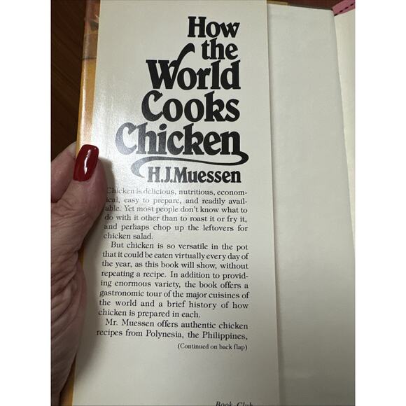 Vtg How The World Cooks Chicken 375 Great Recipes History Muessen 1980 - Picture 3 of 6